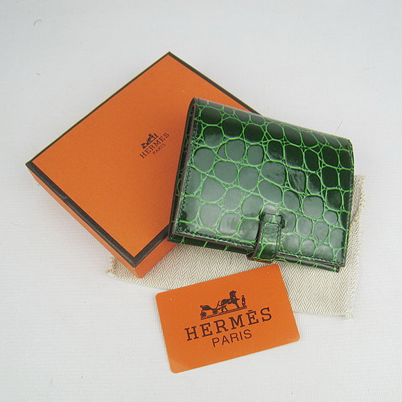 Cheap Replica Hermes Green Crocodile Veins Wallet H006 - Click Image to Close